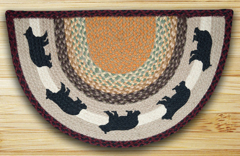 Picture of Earth Rugs 32-395CB Printed Slice- Cabin Bear
