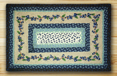Earth Rugs Rectangle Patch Rug- Blueberry Vine