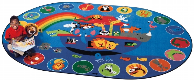 Picture of Carpets for Kids 80006 Noahs Voyage Circletime Rug- 6 ft. 9 in. x 9 ft. 5 in.