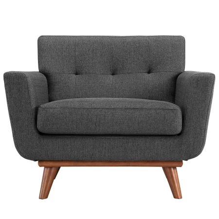 EEI-1178-DOR Engage Upholstered Armchair- Gray