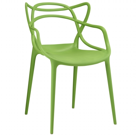 EEI-1458-GRN Entangled Dining Armchair, Green