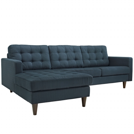 EEI-1666-AZU Empress Left-Arm Sectional Sofa- Azure
