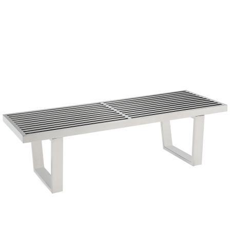 EEI-247-SLV Sauna 4' Stainless Steel Bench- Silver