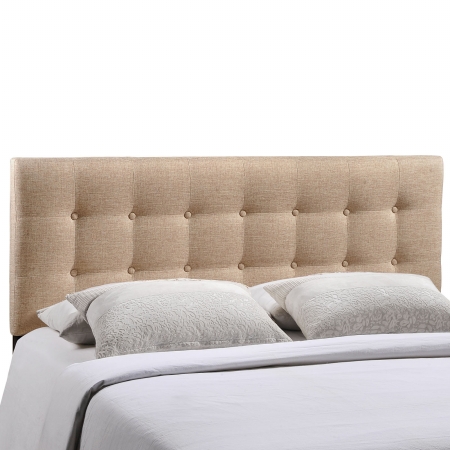 Emily Queen Fabric Headboard- Beige