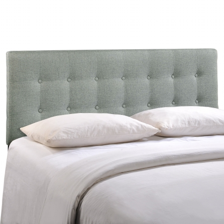 Emily Queen Fabric Headboard - Gray - Queen Size Panel Headboard