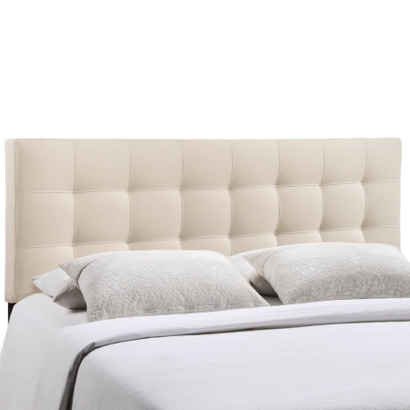Lily Queen Fabric Headboard, Ivory