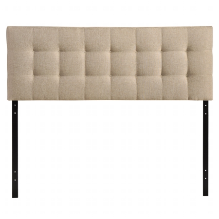 MOD-5144-BEI Lily King Fabric Headboard, Beige