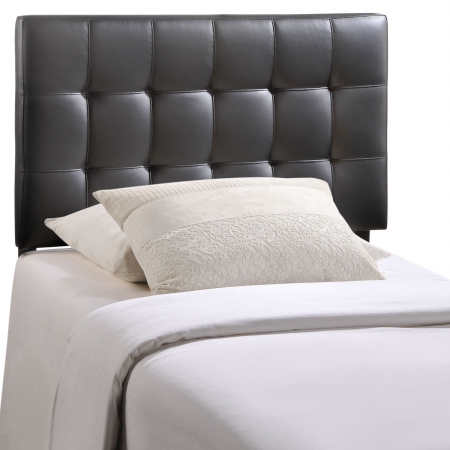 Lily Twin Vinyl Headboard- Black