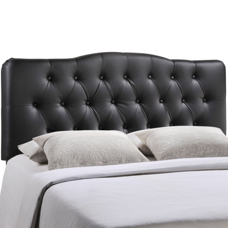 MOD-5155-BLK Annabel Queen Vinyl Headboard- Black