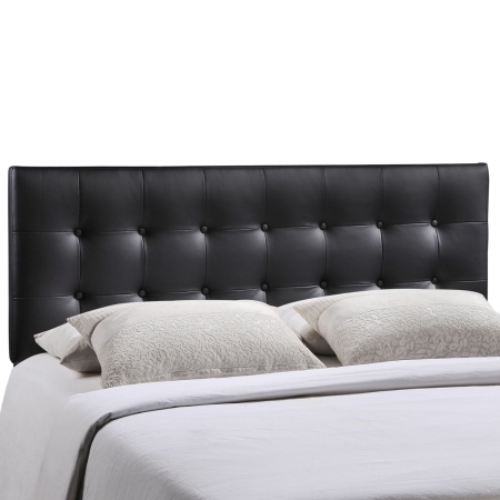 MOD-5171-BLK Emily Queen Vinyl Headboard- Black