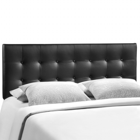 Emily King Vinyl Headboard- Black