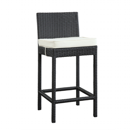 EEI-1006-EXP-WHI Lift Outdoor Patio Bar Stool- Espresso White -  East End Imports