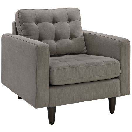 EEI-1013-GRA Empress Upholstered Armchair, Granite