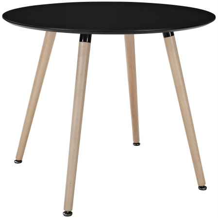 EEI-1055-BLK Track Circular Dining Table- Black