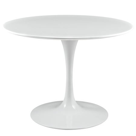 Lippa 40 in. Wood Top Dining Table, White
