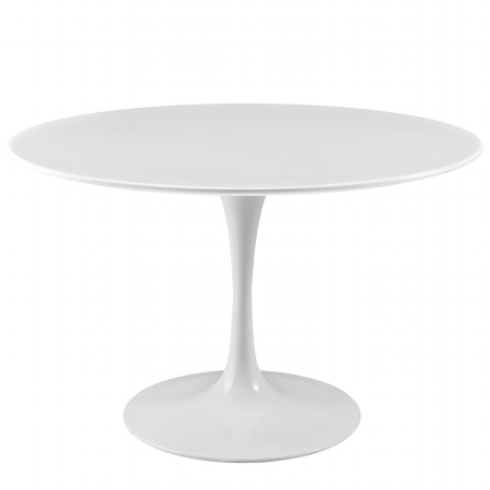 EEI-1118-WHI Lippa 47 in. Wood Top Dining Table, White -  Modway