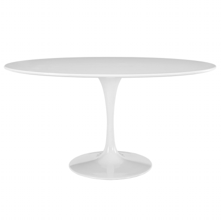 East End Imports EEI-1121-WHI Lippa 60 in. Oval-Shaped Wood Top Dining Table, White