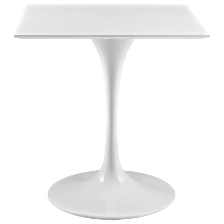 Lippa 28 in. Wood Top Dining Table, White