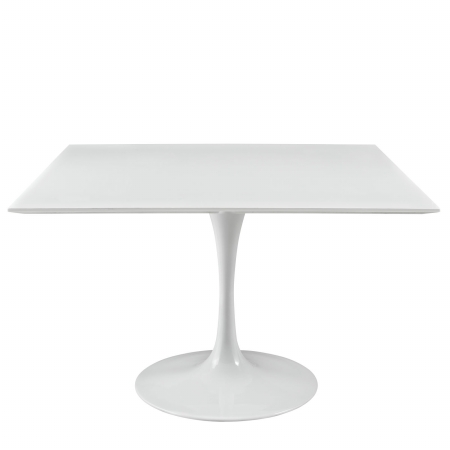 EEI-1125-WHI Lippa 47 in. Wood Top Dining Table, White