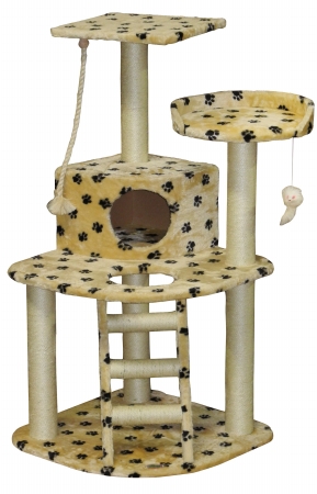 Picture of Go Pet Club F50 48 in. Cat Tree Condo House Furniture&#44; Paw Print