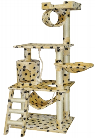 Picture of Go Pet Club F65 62 in. Cat Tree Condo House Furniture&#44; Paw Print