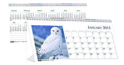 Wildlife Desk Top Tent Calendar