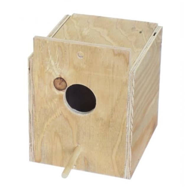 YML WNB3 Wooden Nest Box For Outside Mount With Dowel- Small