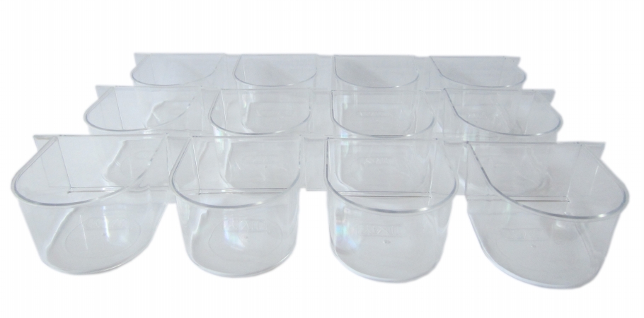 Picture of YML C8054-C Lot Of 12 Clear Plastic Cup For Breeding Cages