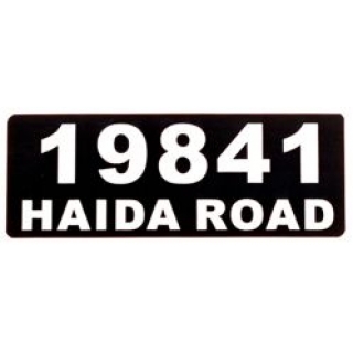 Aluminum Address Plaque With Numbers And Letters