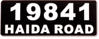 LLVINYL #/NAME Vinyl Address With Numbers And Letters