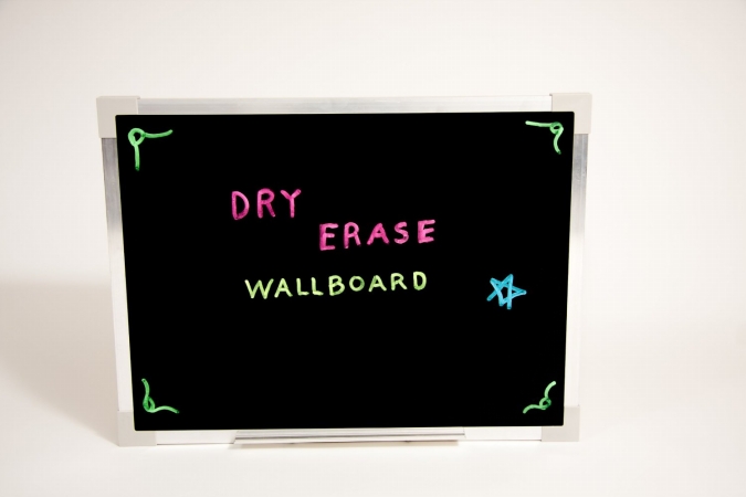 92-A 18 x 24 in. Aluminium-Framed Black Dry-Erase Board