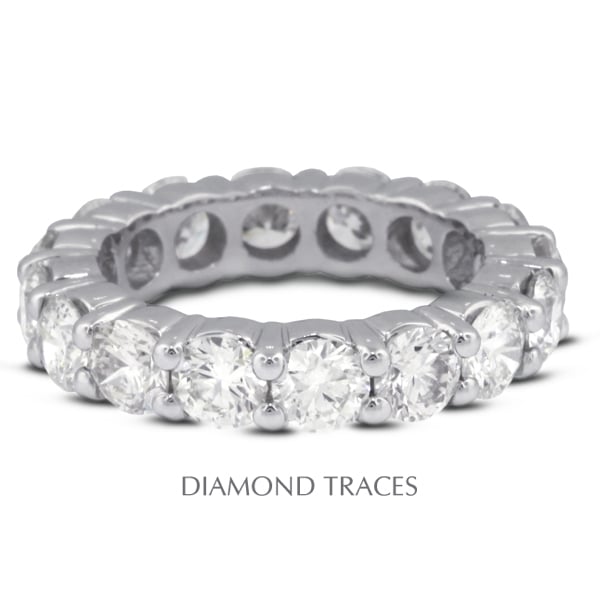 UD-EWB100-0707 14K White Gold 4-Prong Setting 1.16 Carat Total Natural Diamonds Classic Eternity Ring -  Diamond Traces