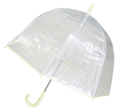 Picture of Conch Umbrellas 1265AXYellow Bubble Clear Umbrella- Dome Shape Clear Umbrella