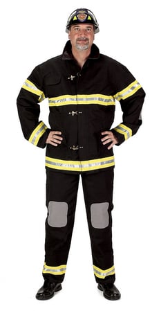 Picture of Aeromax FB-ADULT-LRG Adult Firefighter Suit Size Adult Large Black
