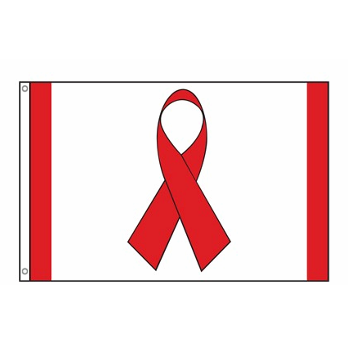 2 x 3 ft. Nylon-Glo Ribbon Flag Red