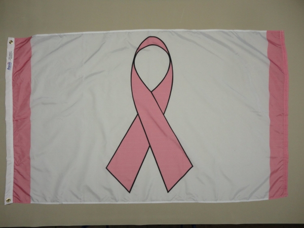 Nylon Glo Ribbon Flag Pink 3 x 5 ft.
