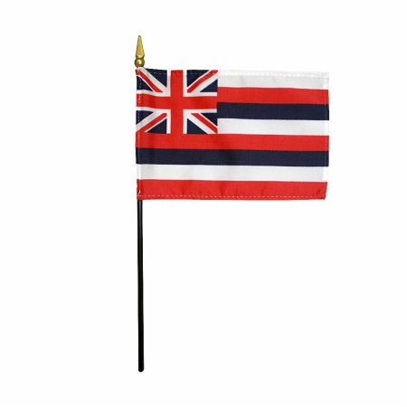 Picture of Annin Flagmakers 150010 4 x 6 in. Eb Hawaii Mounted- Pack Of 12