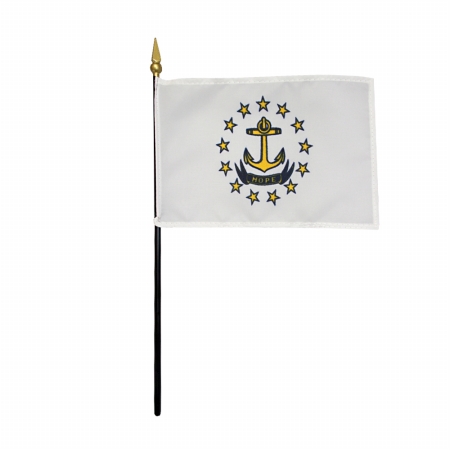 Picture of Annin Flagmakers 150039 4 x 6 in. Eb Rhode Island Mounted- Pack Of 12