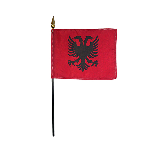 Picture of Annin Flagmakers 210001 4 x 6 in. Eb Albania Mounted, Pack Of 12