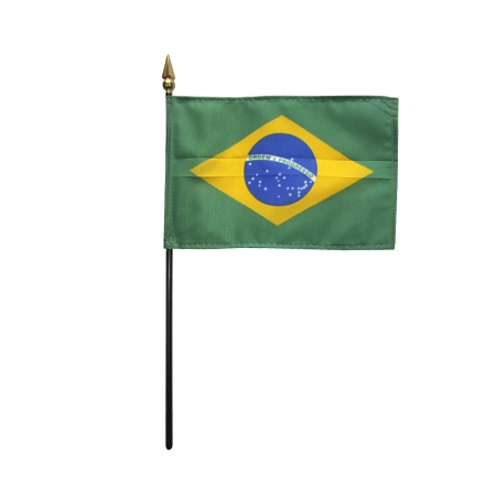 Picture of Annin Flagmakers 210018 4 x 6 in. Eb Brazil Mounted, Pack Of 12