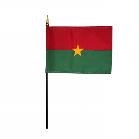Picture of Annin Flagmakers 210021 4 x 6 in. Eb Burkina Faso Mounted- Pack Of 12
