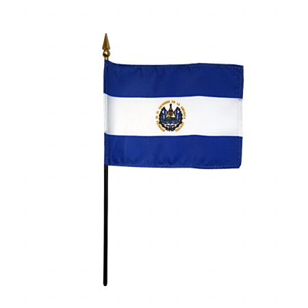 Picture of Annin Flagmakers 210045 4 x 6 in. Eb El Salvador Mounted - 12 Pack