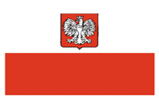 12 x 18 in. Nylon-Glo Poland With Eagle Flag