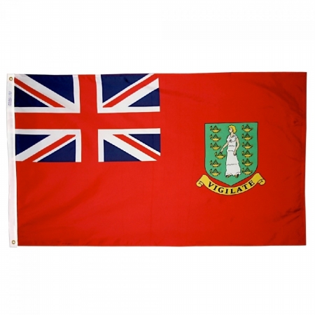 12 x 18 in. Nylon-Glo British Virgin Islands Red Flag