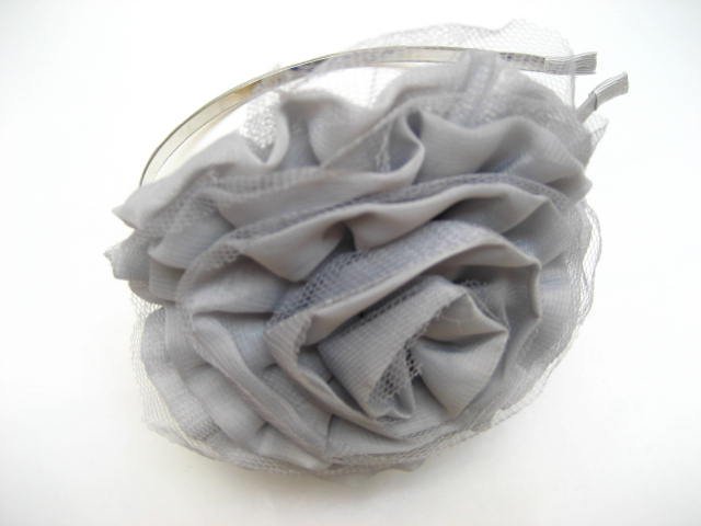 Alur Jewelry 13153BK Fabric Blossom Head Band Black