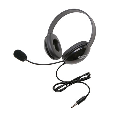 Picture of Califone International 2800TBK Listening First To Go Headset - Black
