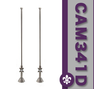 Picture of Cambridge Plumbing Inc CAM341D-CP  Clawfoot Bathtub Plumbing Deck Mount Supply Lines - Polished Chrome