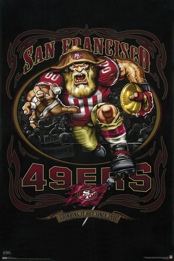 Picture of Hot Stuff Enterprise Z030-24x36-NA 49ers Running Back Poster- 24 x 36 in.