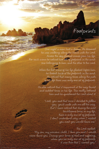 Z88-24x36-NA Footprints Poster- 24 x 36