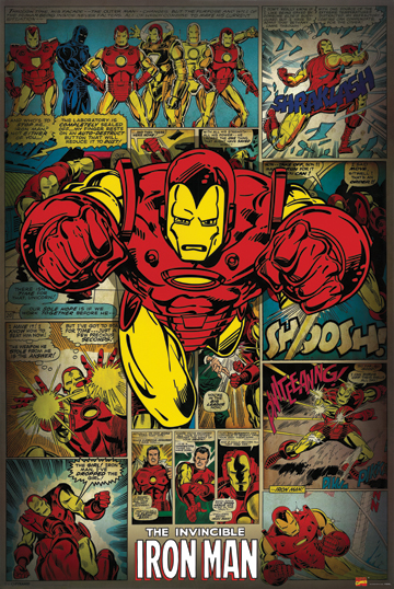 Picture of Hot Stuff Enterprise Z105-24x36-NA Iron Man Comics Poster- 24 x 36